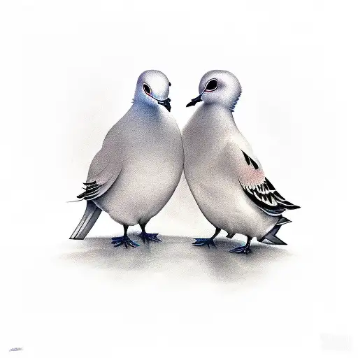 3 siblings represented as 3 doves small tattoo tattoo design idea