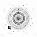 Celestial alignment of the solar system tattoo design idea