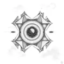 Celestial alignment of the solar system tattoo design idea