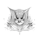 Mujer con alas dando teta a un bebe. tattoo design idea