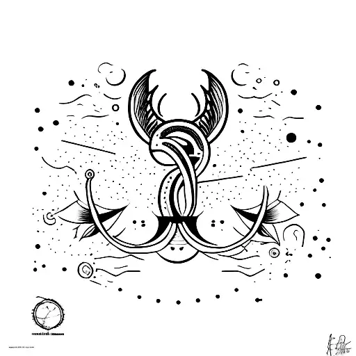 Hirondelle  et un soleil  tattoo design idea