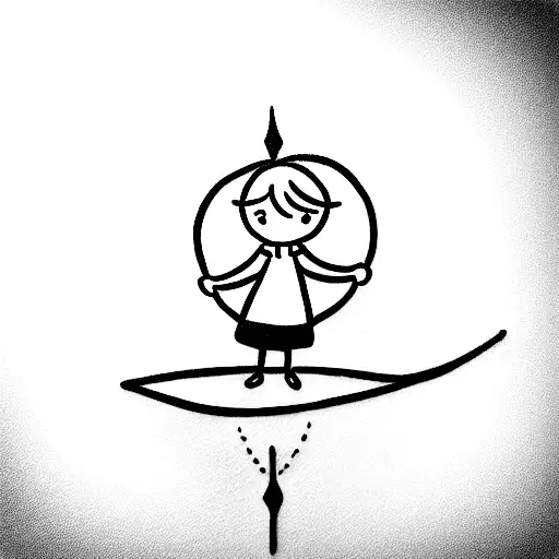 little prince on the tree tattoo design idea