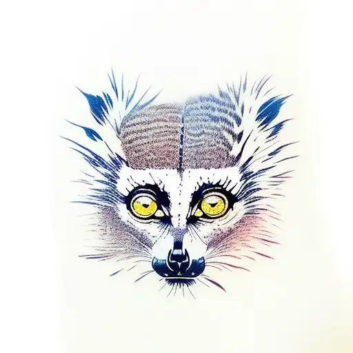 Animal Print + Lemur tattoo design idea