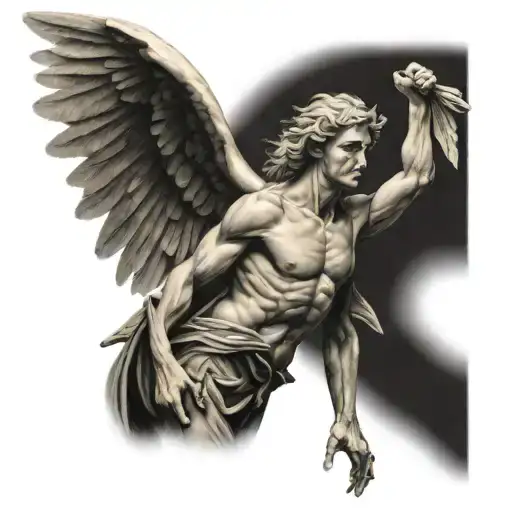arch angel michael tattoo design idea