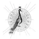 Peacock tattoo design idea