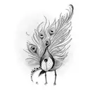 Peacock tattoo design idea