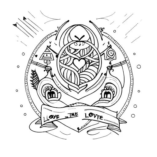 love soulmate together fate tattoo design idea