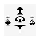 Ankh Symbol and 6 of spades tattoo design idea