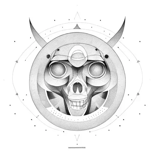 Moon tattoo design idea