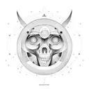 Moon tattoo design idea