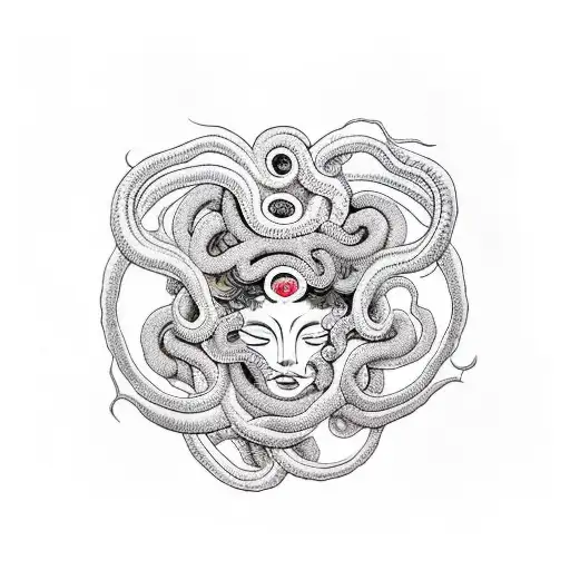 medusa meander tattoo design idea