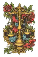 trust no one ,Libra scales,anhk cross,weed tattoo design idea