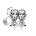 gemini tattoo design idea