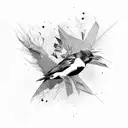 blackbird tattoo design idea