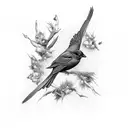 blackbird tattoo design idea