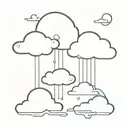 minimal Japanese cloud sha ped like illustration tattoo design idea