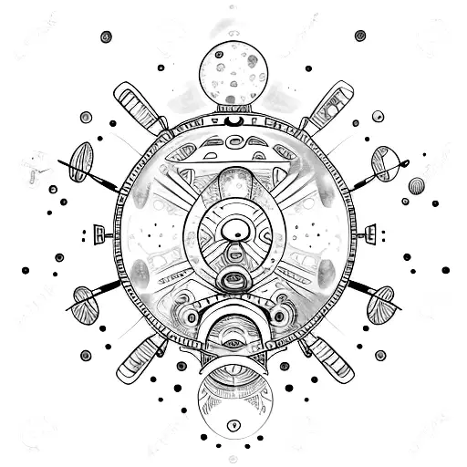 underwater interstellar space tattoo design idea