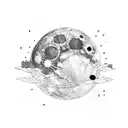 man on the moon  tattoo design idea