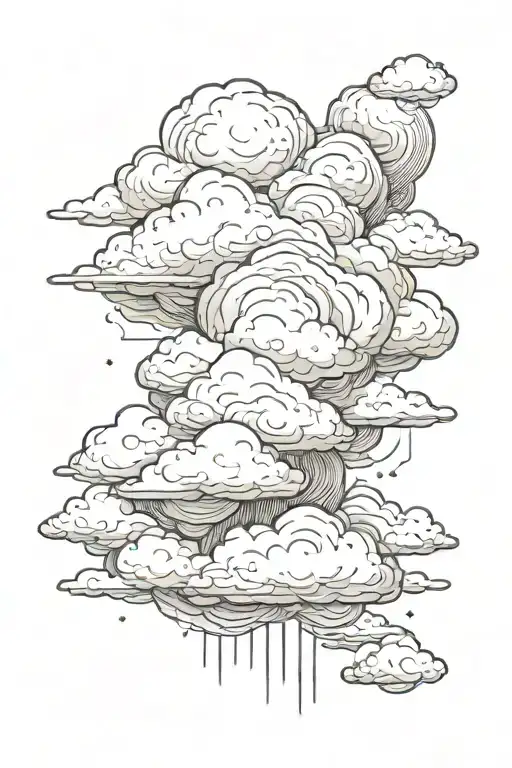 Cloud tattoo design idea