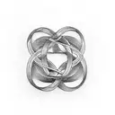 Interlocking wedding rings tattoo design idea