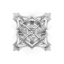 Interlocking wedding rings tattoo design idea