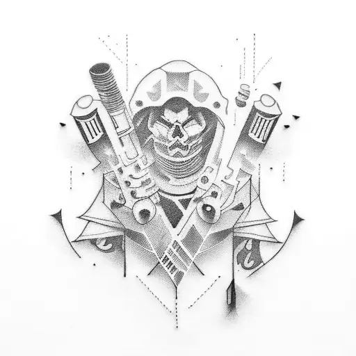 Create a tattoo in which 4 letter should be there KOSS and add some music touch on it with guitar or mic  tattoo design idea