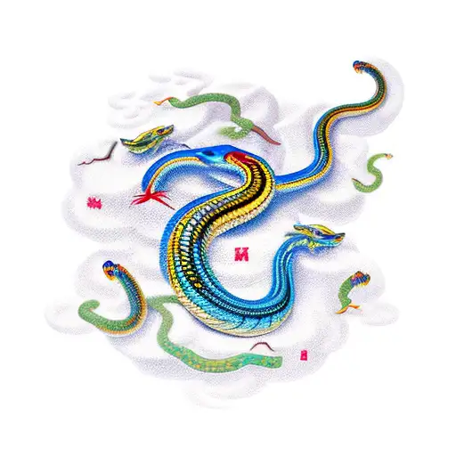 Year of the snake tattoo design idea