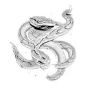 Year of the snake tattoo design idea