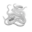 Year of the snake tattoo design idea