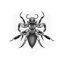 traditional scorpion in black and white tattoo design idea