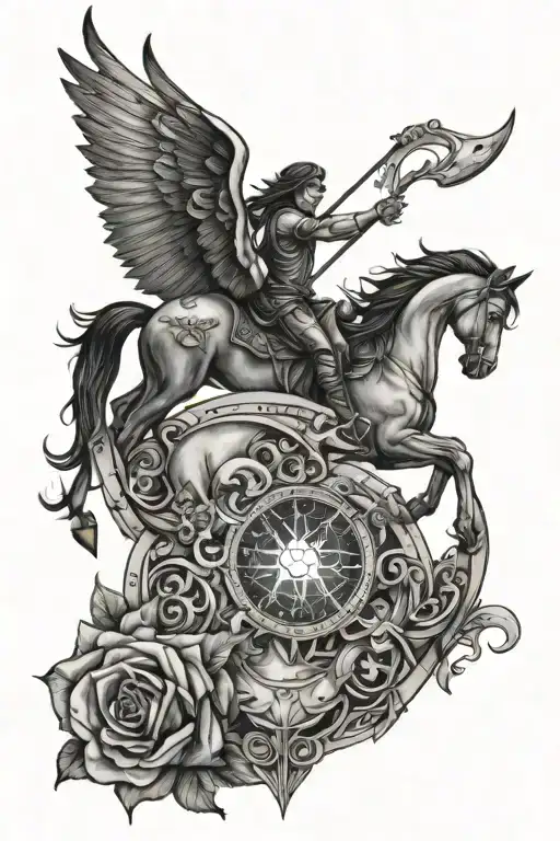 Gemini and Sagittarius combine tattoo design inspired tattoo design idea