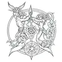 Gemini and Sagittarius combine tattoo design tattoo design idea