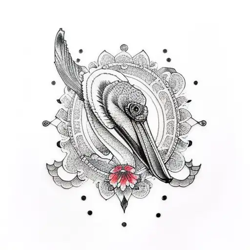 pelican tattoo design idea