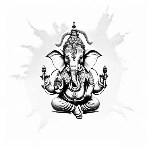 lord ganesha  tattoo design idea