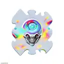 A 3-d puzzle piece to a weird alien universe tattoo design idea