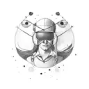 archery arrow, sunglasses tattoo design idea