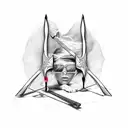 archery arrow, sunglasses tattoo design idea