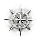 marines Texas compass moon tattoo design idea