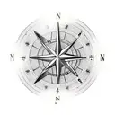 marines Texas compass moon tattoo design idea