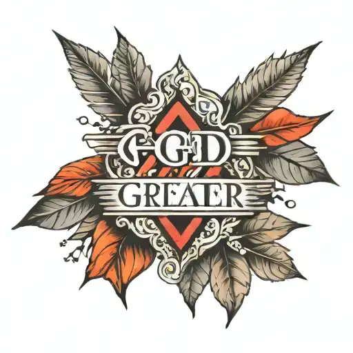 God is greater than highs and lows tattoo design idea