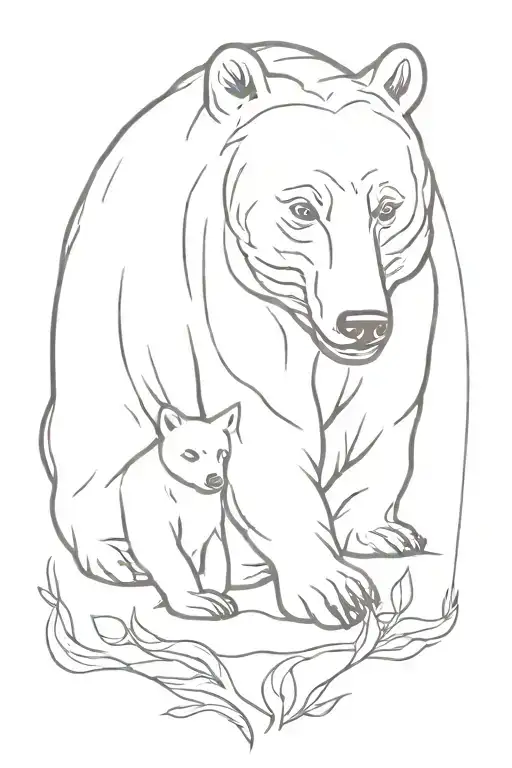 mama bear tattoo design idea