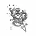 game card alcohol  tattoo design idea