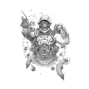 game card alcohol  tattoo design idea