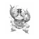 game card alcohol  tattoo design idea