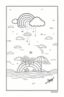 no rain no rainbow, no clouds no sunshine, don't ask me why child..  tattoo design idea
