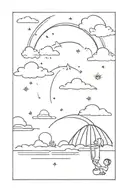no rain no rainbow, no clouds no sunshine, don't ask me why child..  tattoo design idea