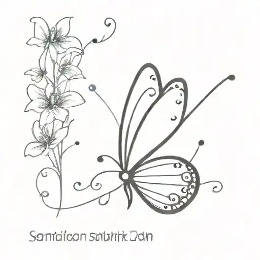 semicolon butterfly tattoo design idea