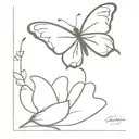 semicolon butterfly tattoo design idea