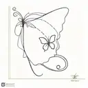semicolon butterfly tattoo design idea