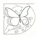 semicolon butterfly tattoo design idea